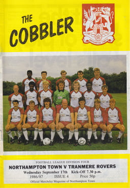Northampton Town v Tranmere Rovers Match Programme 1986-09-17